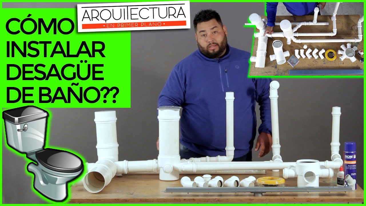 DESAGÜE DE BAÑOS | TUBERIAS SANITARIAS | Desagotes | Pileta de Patio | Sifón | Araña
