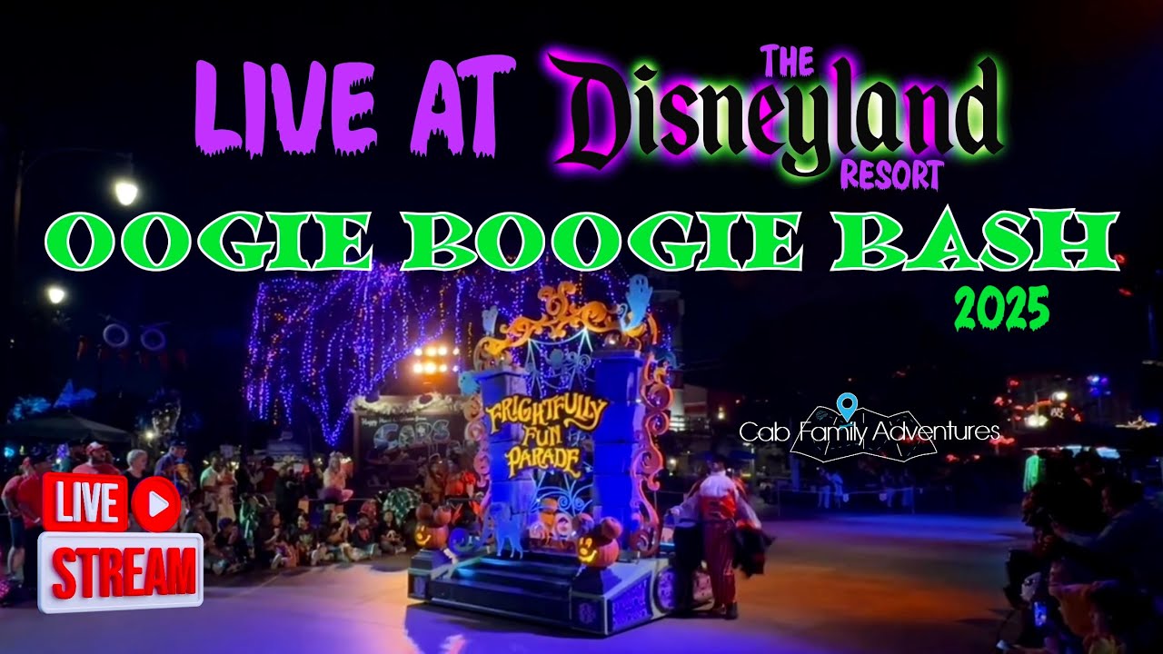 🔴 LIVE at 2025 OOGIE BOOGIE BASH!🎃🎉 DISNEYLAND & DCA Thursday Stream!  70th! Frightfully Fun Parade!