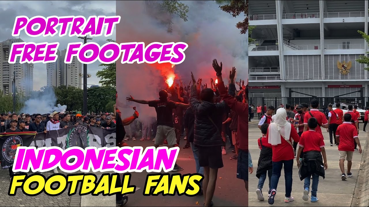 Indonesian Football Fans Free Footage  ||  Vertical Video