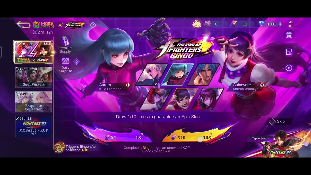 KOF BINGO SPIN 🤯Mobile Legends 🙌🏾💯