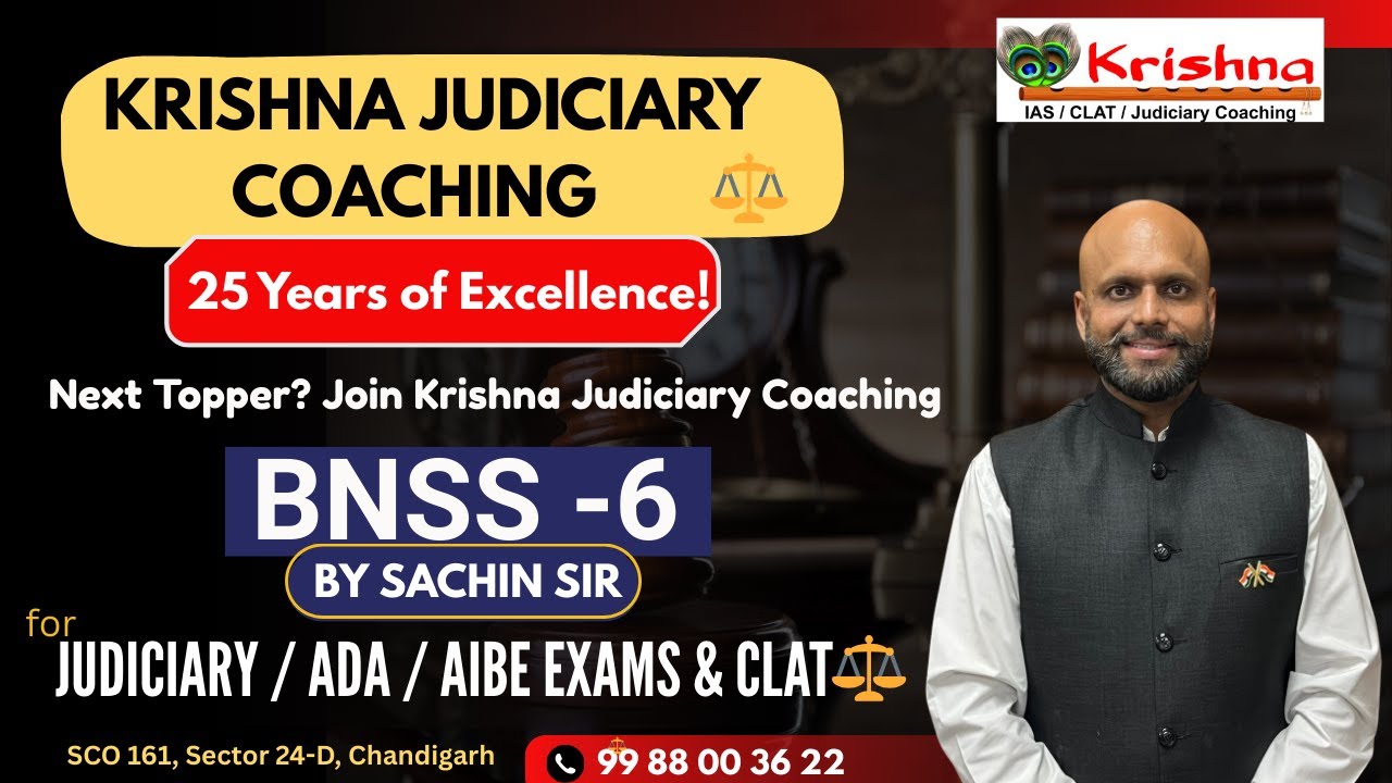 BNSS 06 Explained | BNSS Basics | New Criminal Procedure Law by Sachin Sir \ KRISHNA IAS