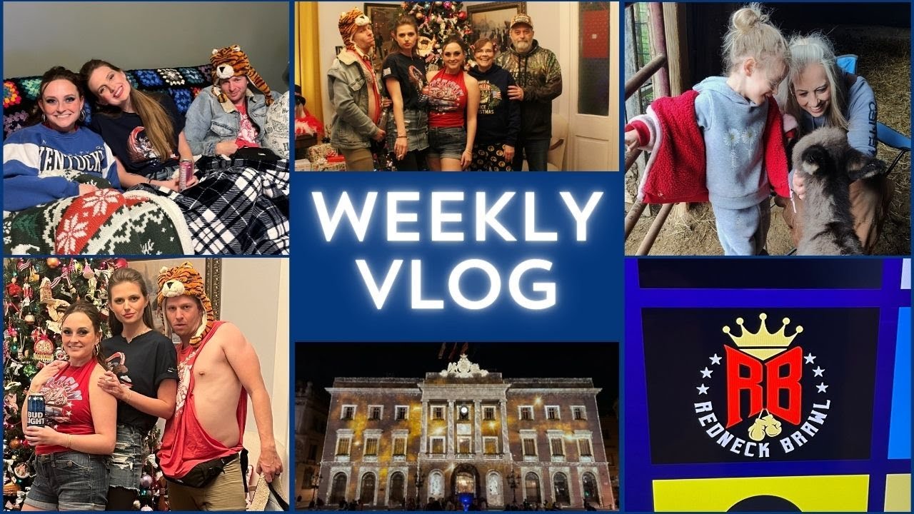 Christmas Lights, Baby Donkey Update, Knitting/Crocheting Update & Redneck Brawl Vlog 12/15/25