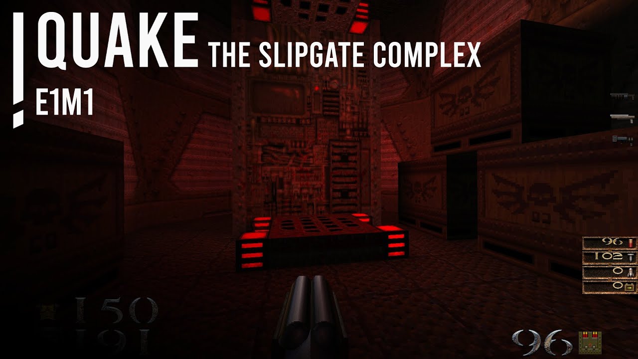 Quake - E1M1: The Slipgate Complex | Poziom Hard | 100% Sekretów