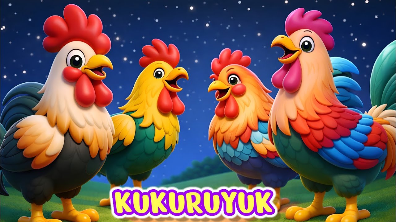 LAGU ANAK 🇲🇨 KUKURUYUK | LAGU AYAM JAGO | AYAM BERKOKOK | LAGU ANAK TREND | LAGU ANAK INDONESIA 