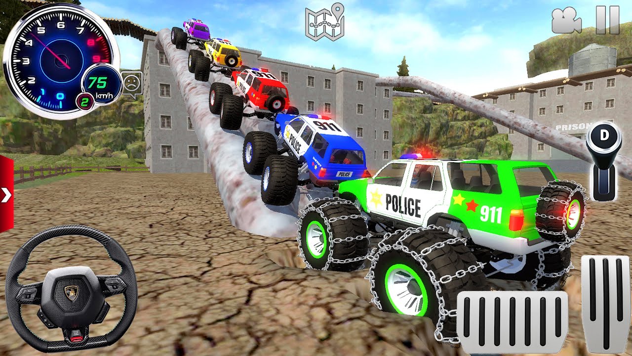 Juegos De Carros - Police Monster Truck Racing Offroad Simulator #1 - Android / IOS GamePlays 2025