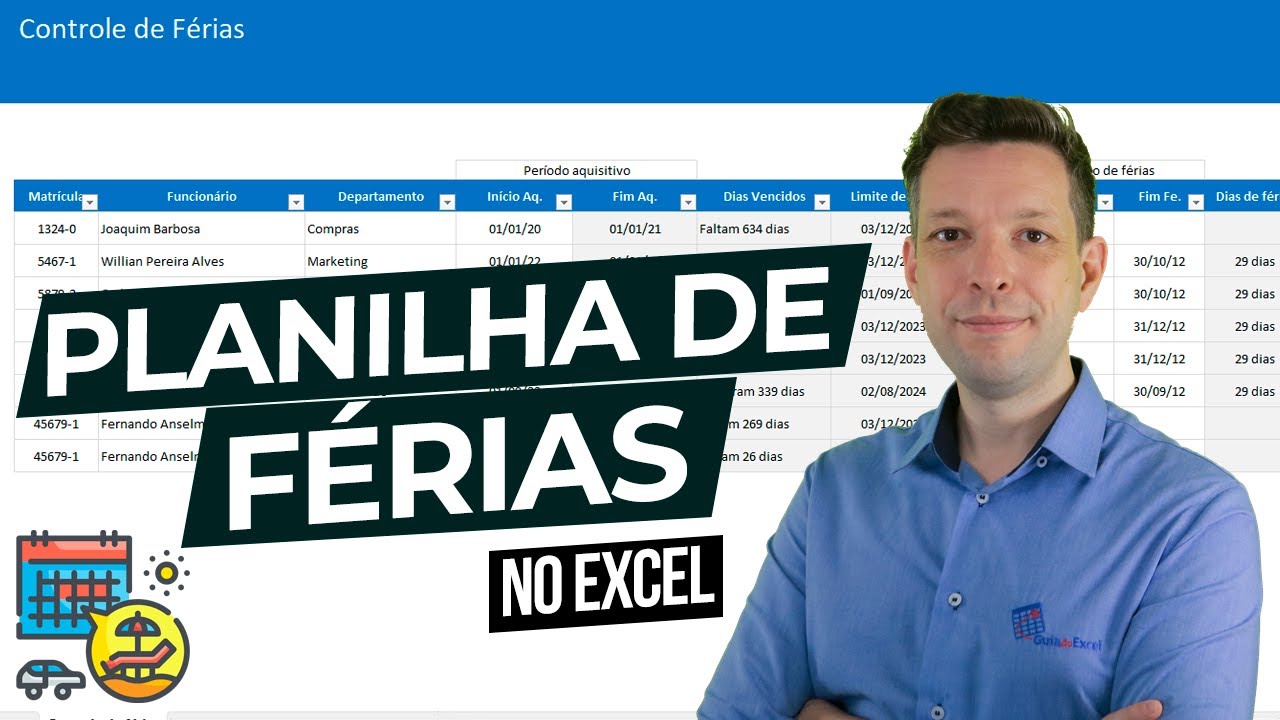 [Excel] Planilha de FÉRIAS Gratuita