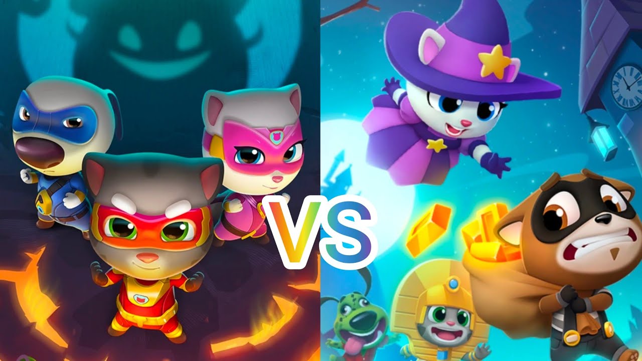 Talking Tom Hero Dash VS Talking Tom Gold Run - Mampirtom - Discover all the heroes