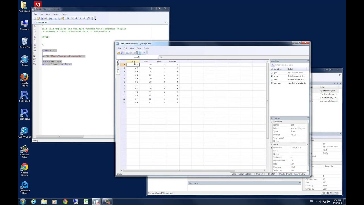 Aggregating Data by Subgroups in STATA