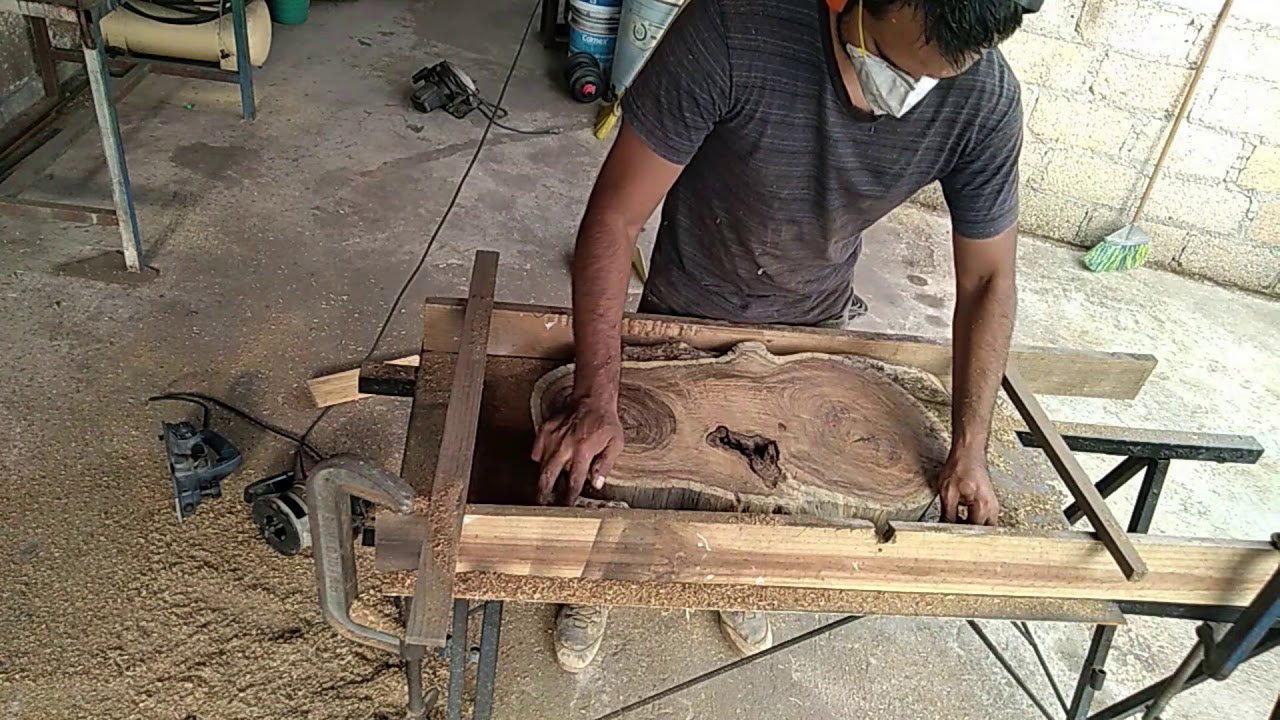 Nivelado de tronco con router y cepillo