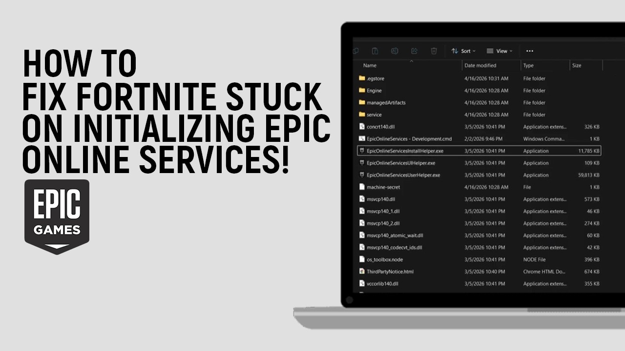 Как исправить проблему с зависанием Fortnite на этапе инициализации Epic Online Services