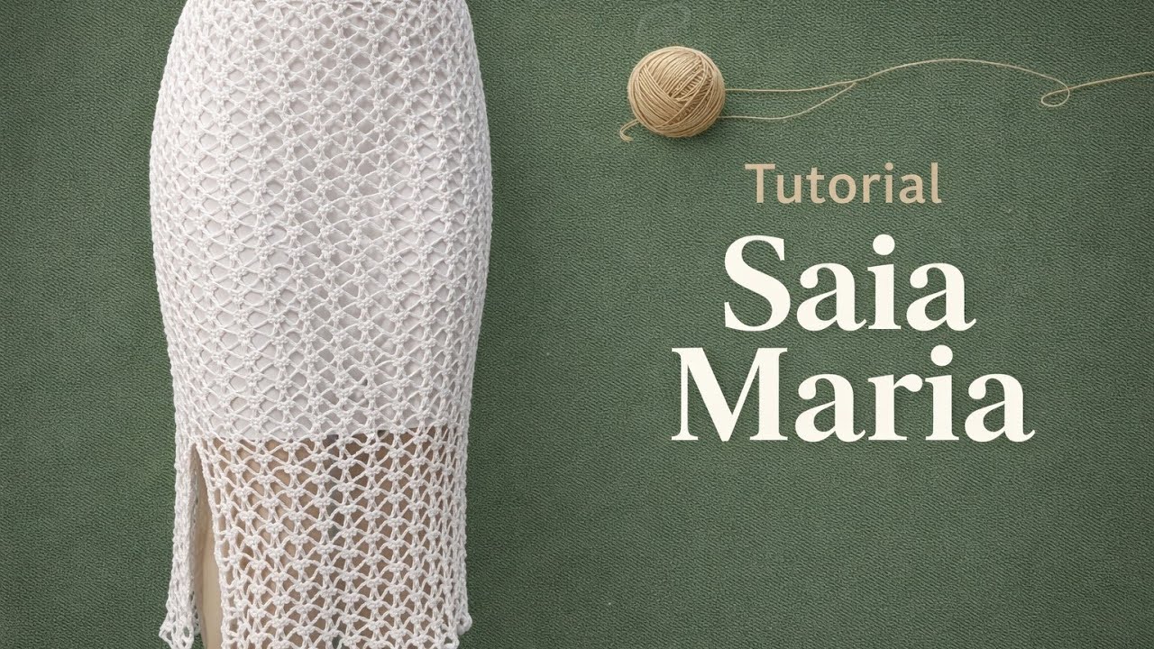 Saia de Crochê Linda e Elegante | Tutorial Completo Saia Maria Passo a Passo