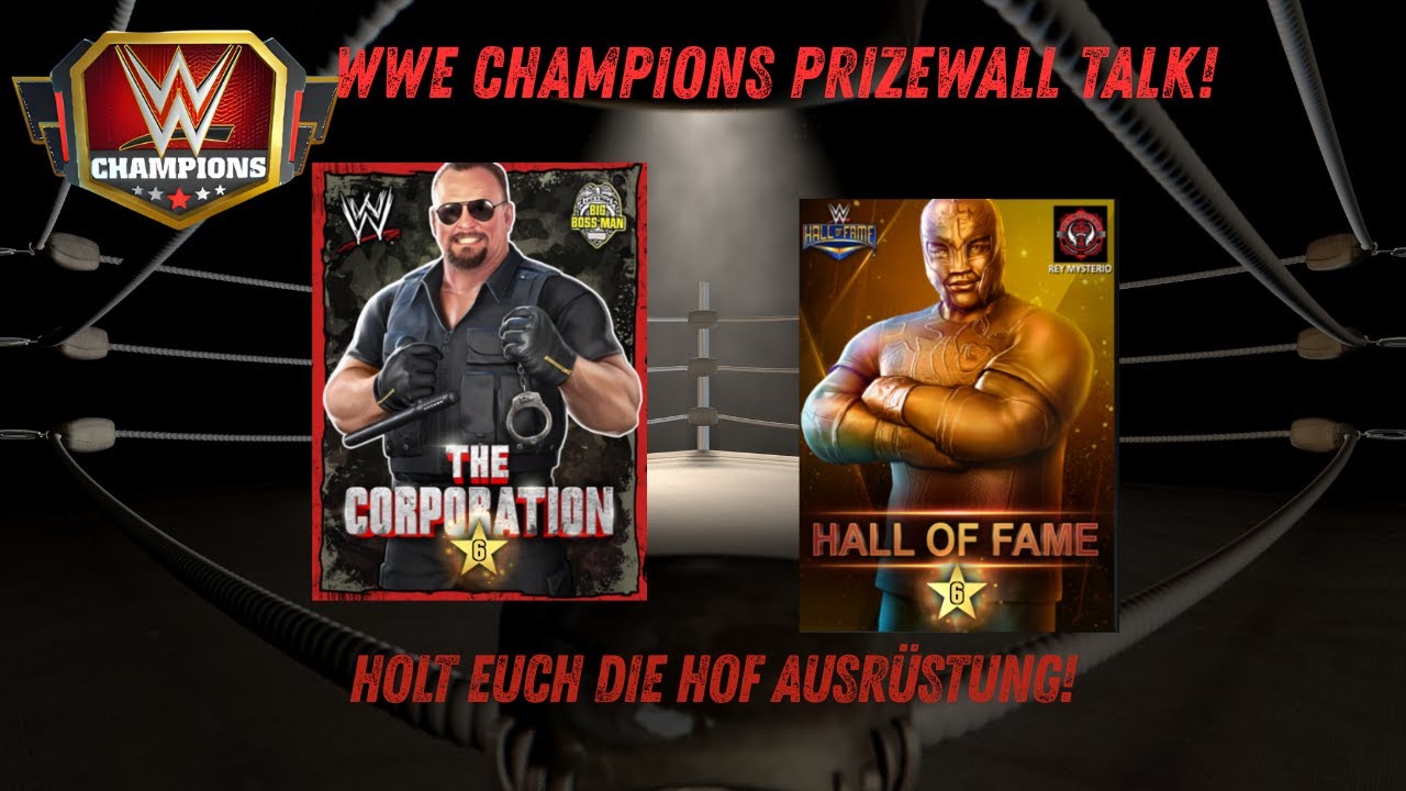 WWE Champions Prizewall Talk Holt euch die Hof Ausrüstungen