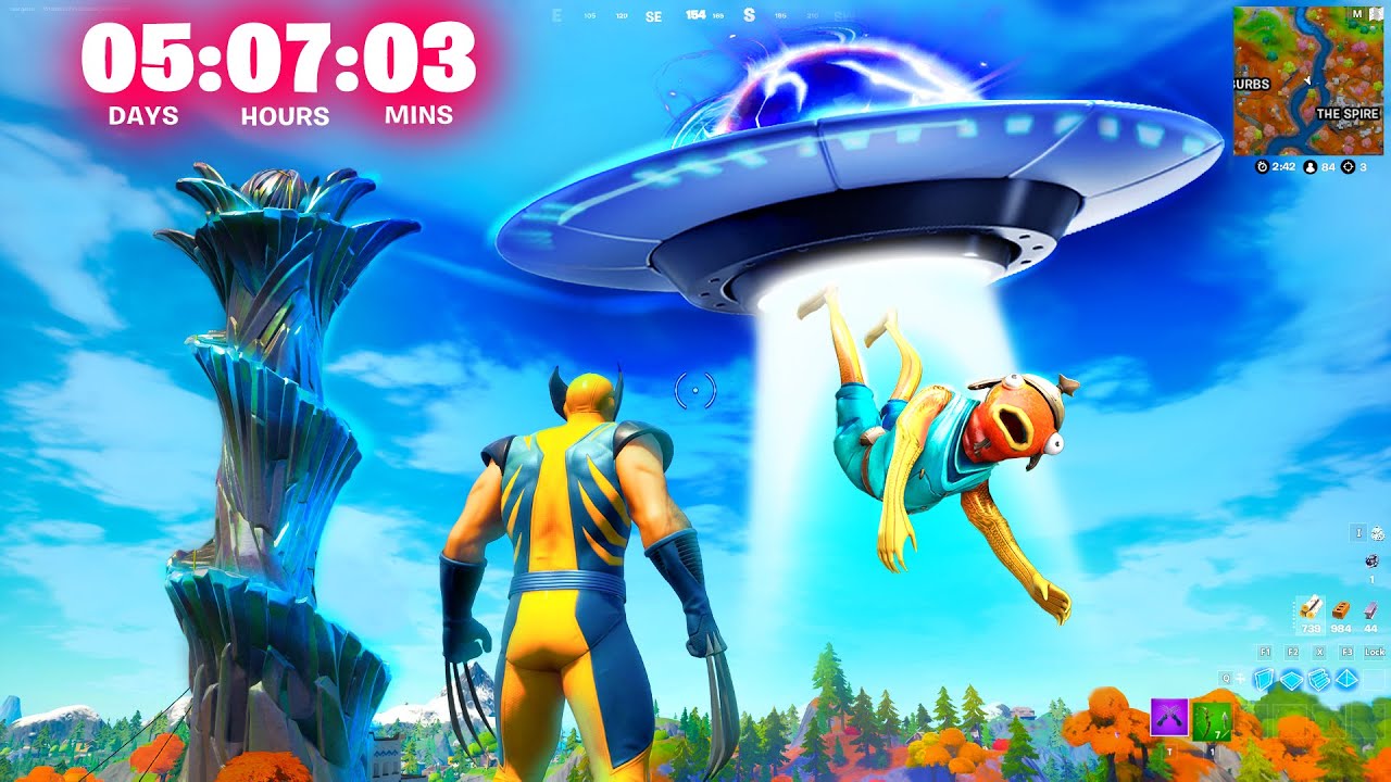 FORTNITE LIVE EVENT COUNTDOWN! UFO ALIEN IS HERE (SEASON 7)