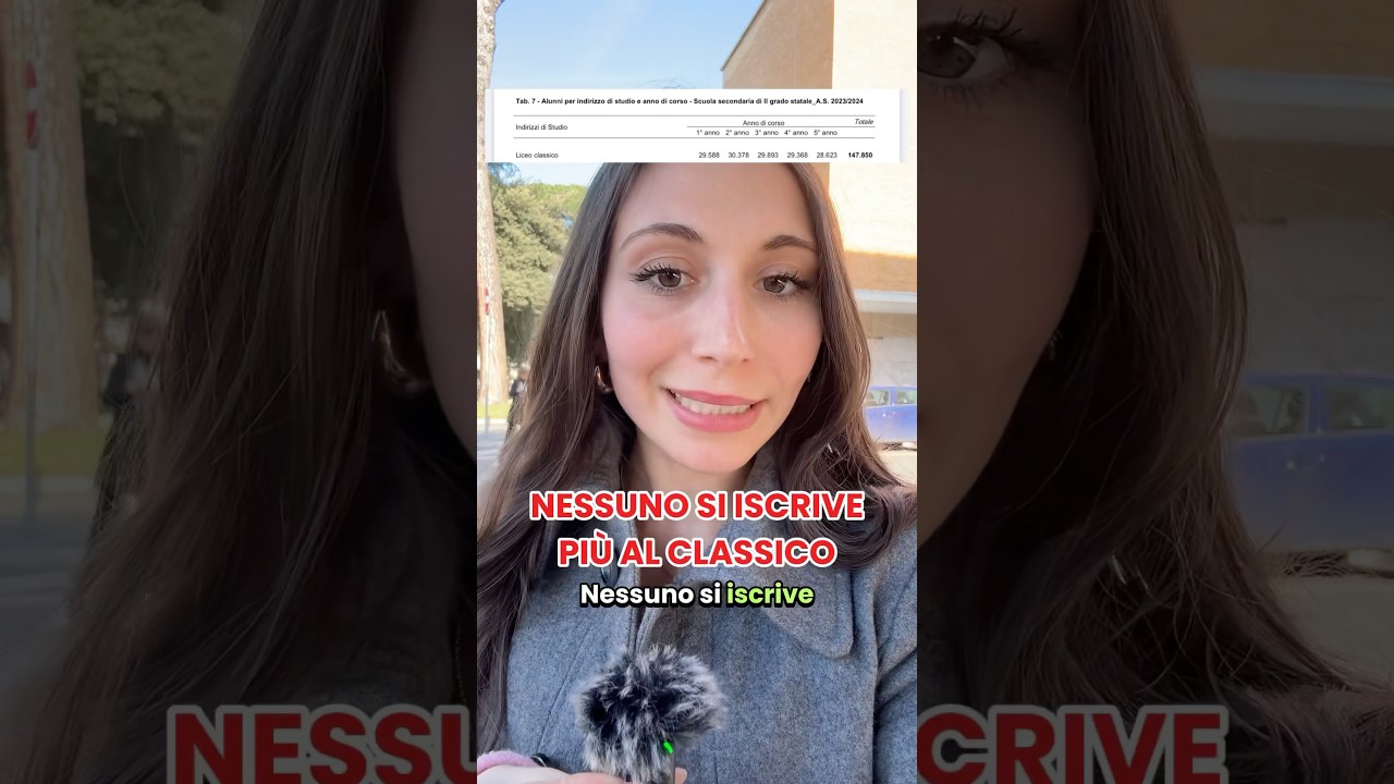Nessuno si iscrive più al liceo classico 🤷🏼‍♀️