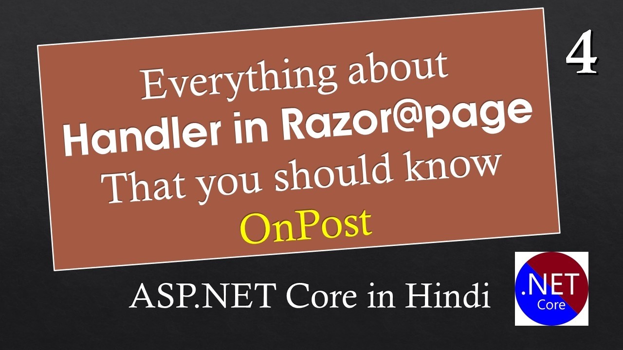 Rzr04 OnPost Handler to Post Form using name Parameters in ASP.NET Core Razor Pages for Beginners