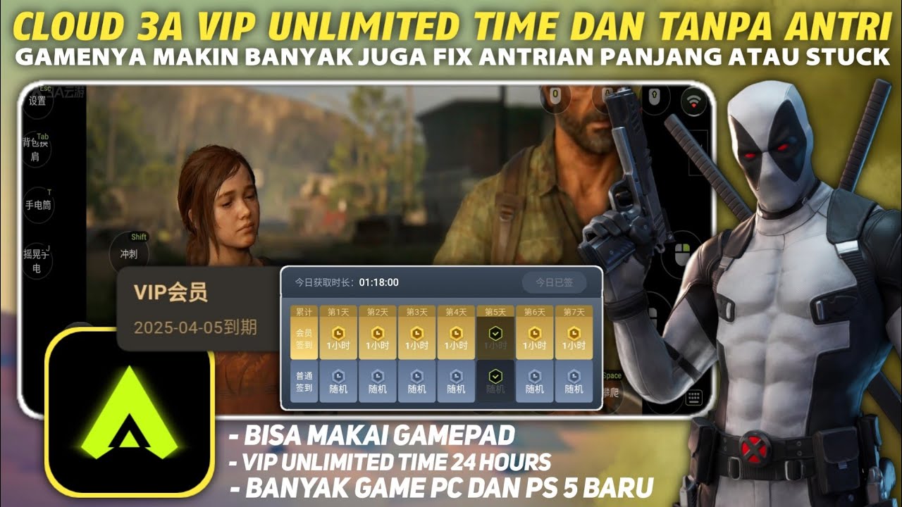 Cloud 3A Update Game PS 5 Baru, Fix Bug Antri, VIP Unlimited Time Dan Grafik UHD