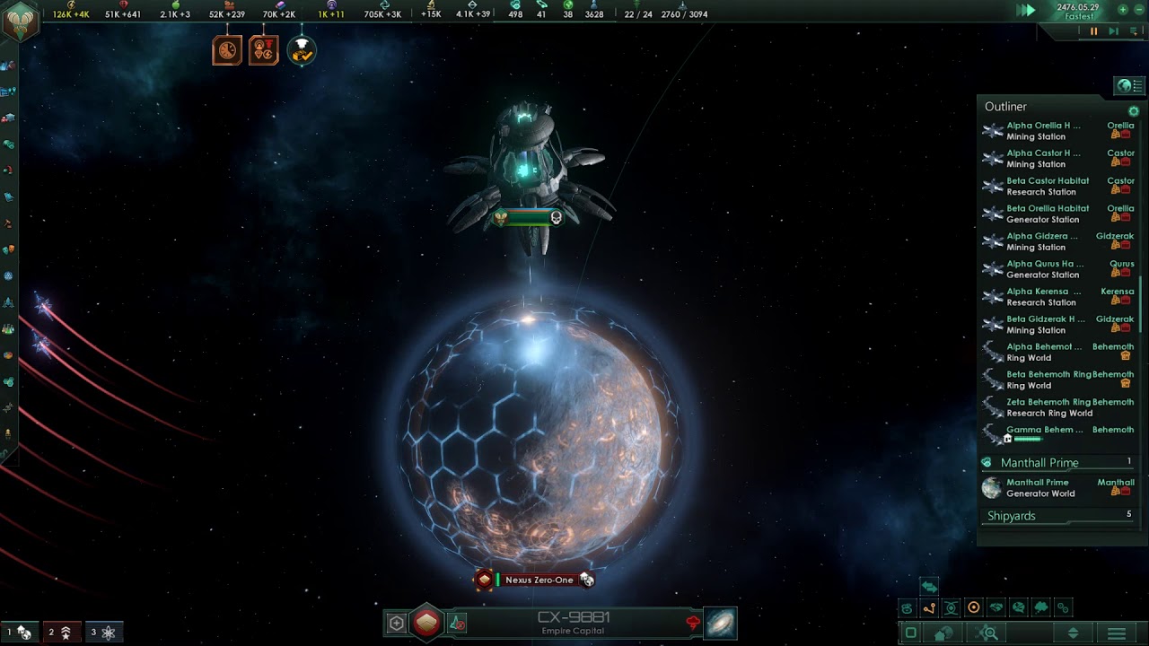 Stellaris - Colossus Shielding the Contingency Homeworld + Special Text (Nov. 28th, 2019)