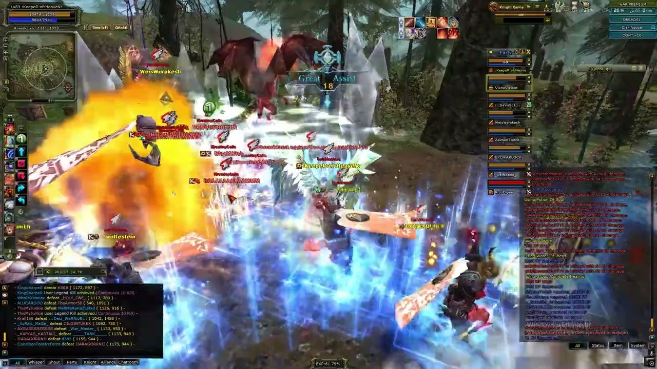TurkMasters Knight online oreads Ronarkland pk movie 3