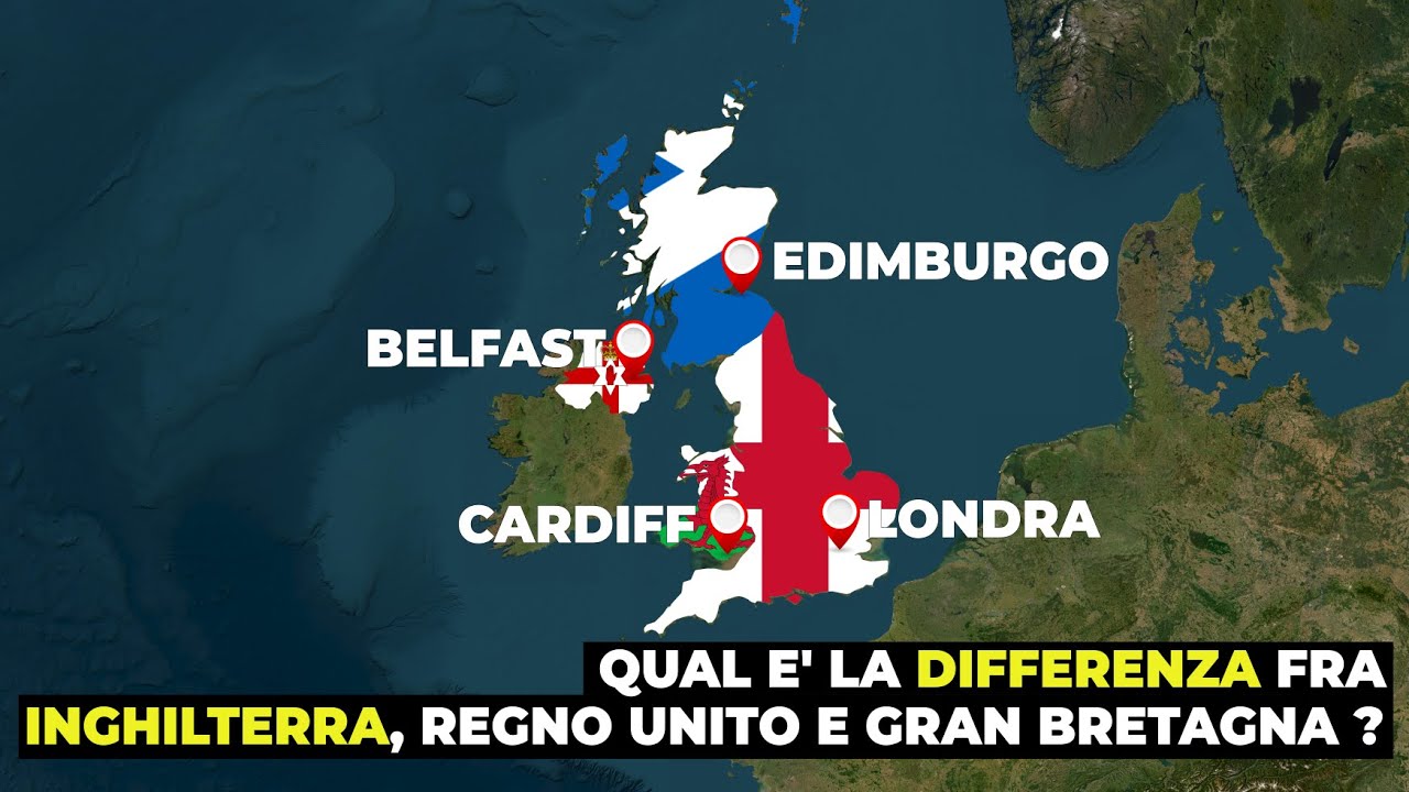 Qual &egrave; la differenza fra Inghilterra, Regno Unito e Gran Bretagna ?