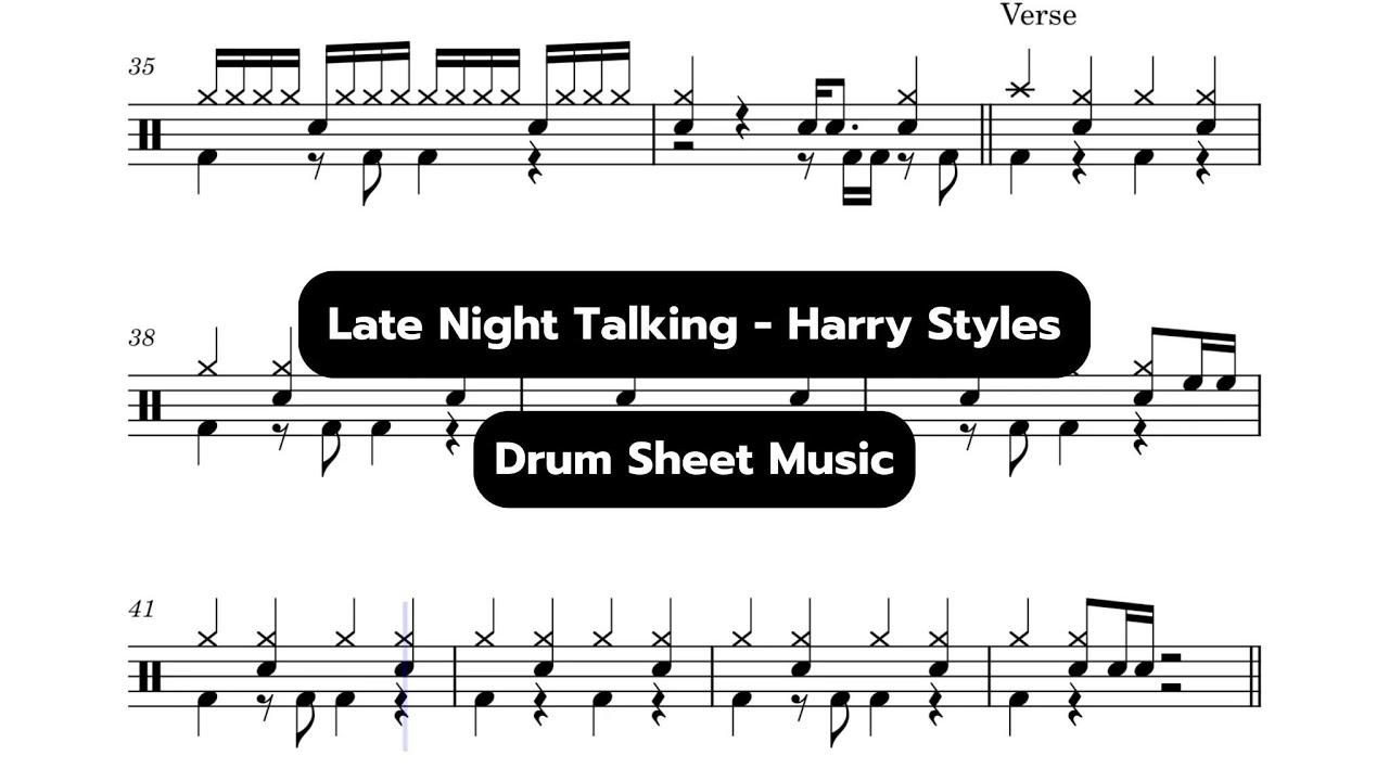 Late Night Talking - Harry Styles / Drum Sheet Music #drums #drumsheet #music #latenighttalking