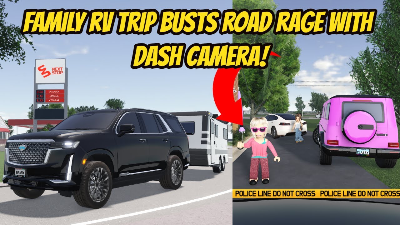 Greenville, Wisc Roblox l Family Road Trip BUSTS Criminal Road Rage *DASH CAMERA* Roleplay