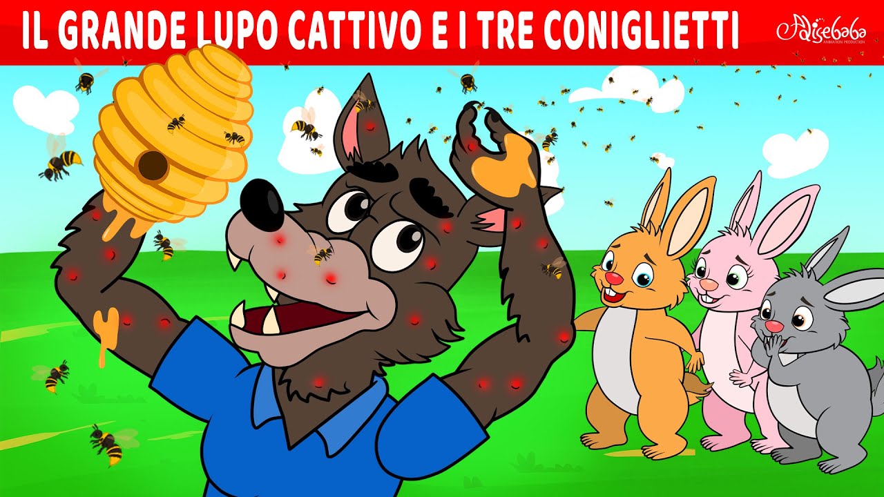 Il Grande Lupo Cattivo E I Tre Coniglietti | Storie Per Bambini Cartoni Animati I Fiabe e Favole