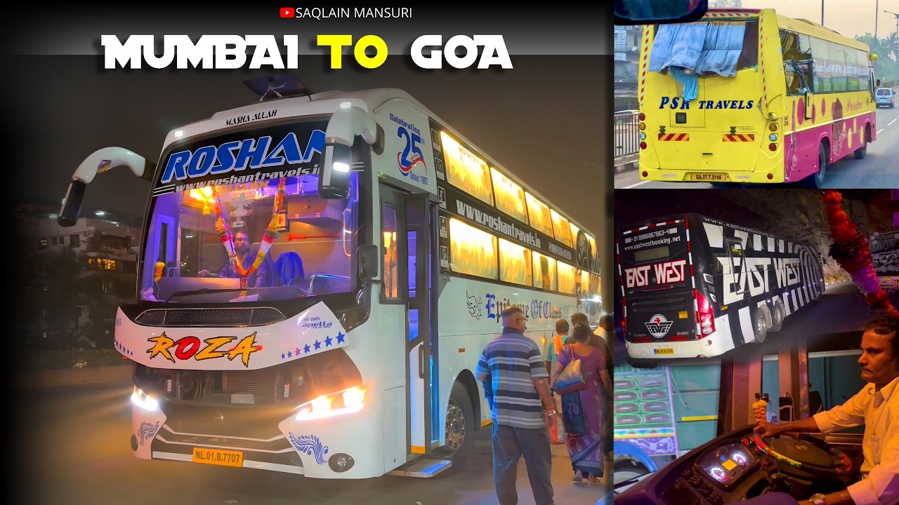 Mumbai To Goa Journey || Brand New Bus🎉 Roshan Travels Ashok Leylad BS6 🔥Vlog With Driver's