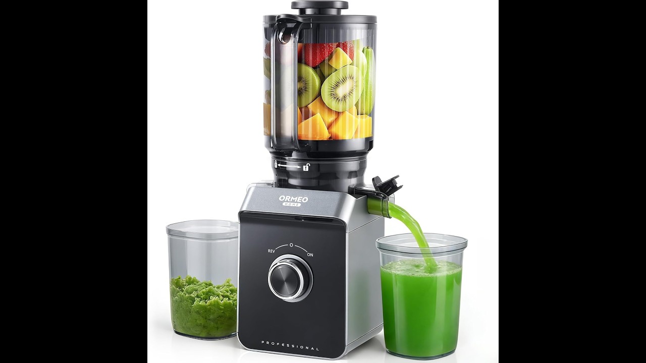 Cold Press Juicer, ORMEO HOME Masticating Juicer Machines with 5.5
