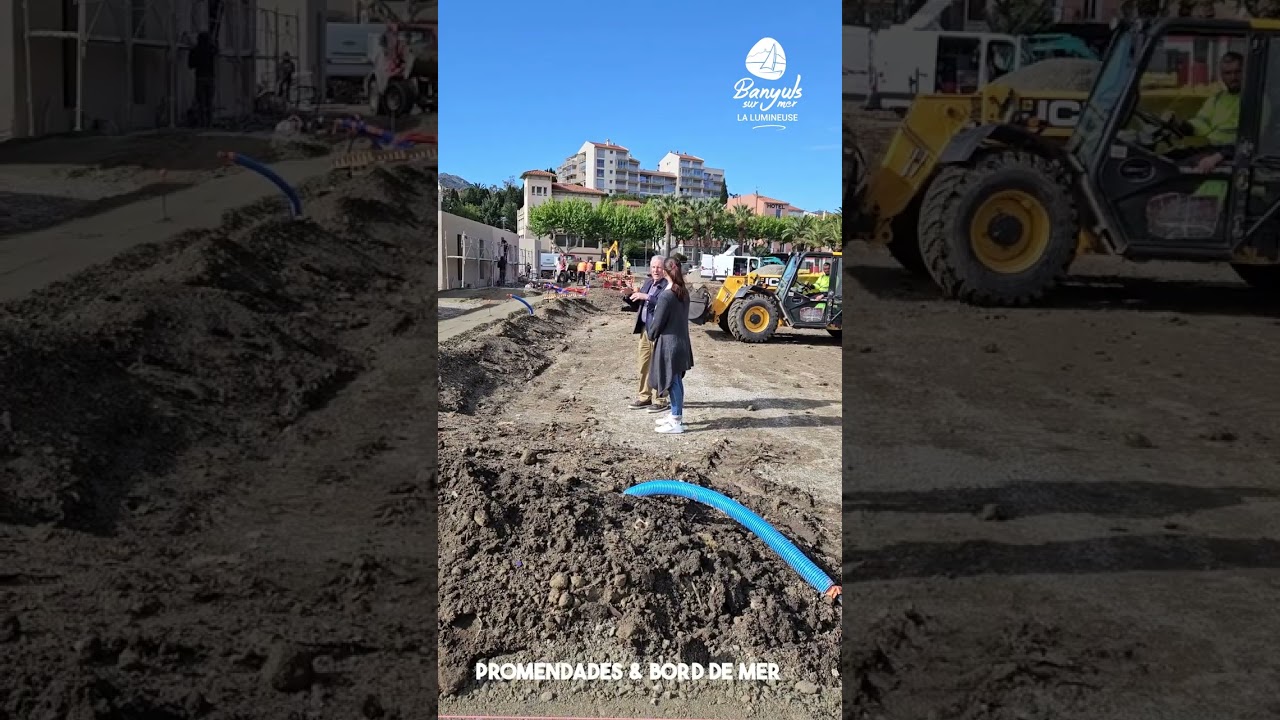 Visite du chantier de l'Espace Méditerranée avec M. le Maire