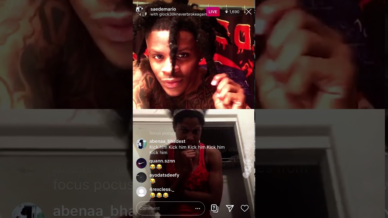 @Saedemario live with @Glock 30neverbrokeagin and he explains why Mario don’t talk 😂😂