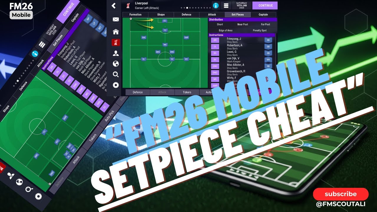 FM26 Mobile: лучшие тактики | ЛУЧШАЯ схема розыгрыша стандартных положений в FM26 Mobile — беспла...