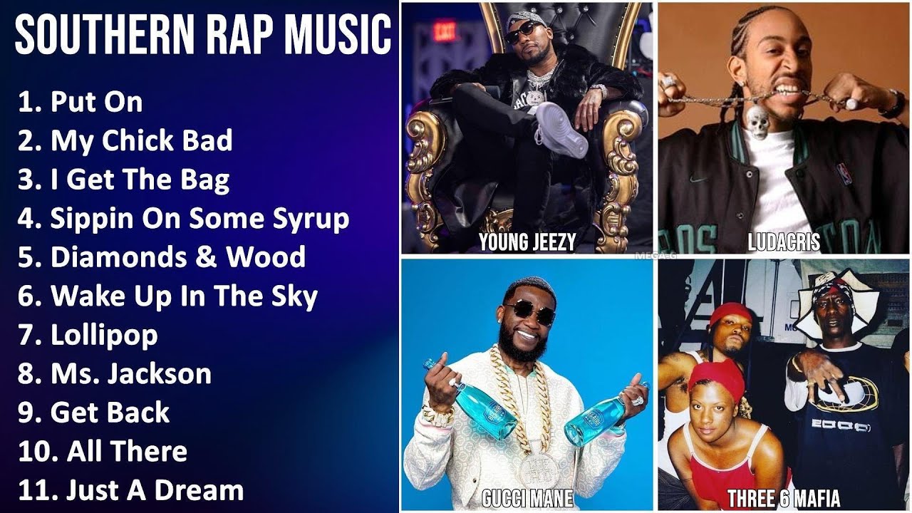 SOUTHERN RAP Music Mix - Young Jeezy, Ludacris, Gucci Mane, Three 6 Mafia - Put On, My Chick Bad...