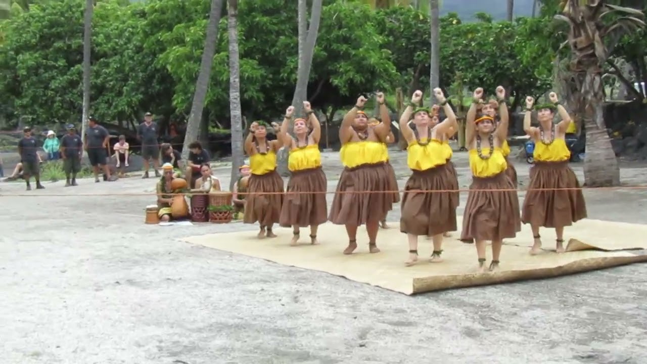 Halau Hula Dancers On The Beach #3, 64th Annual Hawaiian Cultural Festival, Pu'uhonua O Honaunau