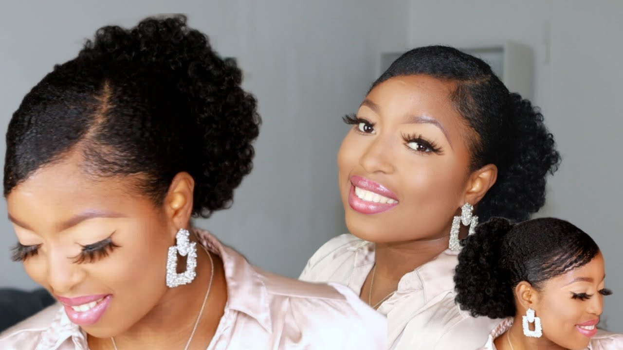 SLEEK DEEP SIDE PART LOW PONYTAIL | For Thick Type 4 Natural Hair! NO HEAT🚫🙅&zwj;♀️