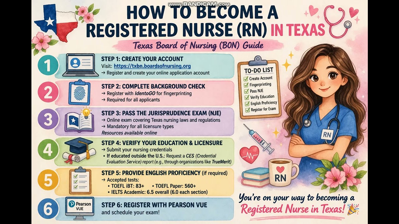 Becoming a Registered Nurse by Texas Board of Nursing step-by-step (for international nurses)