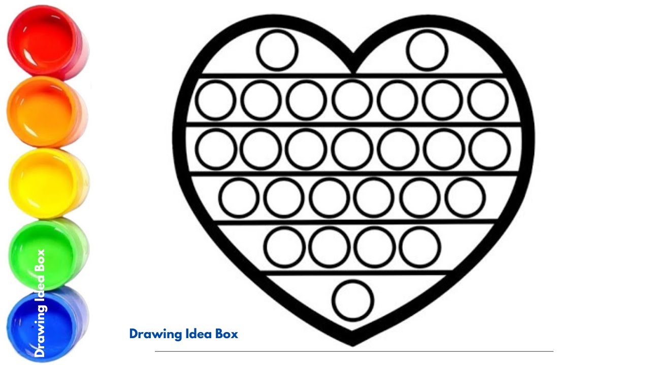 Let’s Draw a Heart Pop It! ❤️🎨 | Easy Pop It Drawing for Kids | Yup Yup Go