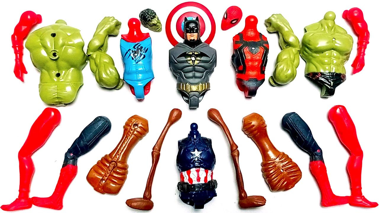 AVENGERS TOYS MARVEL'S BATMAN HULK SPIDER-MAN 2 CAPTAIN AMERICA SIREN HEAD SUPERHERO TOYS VIDEO