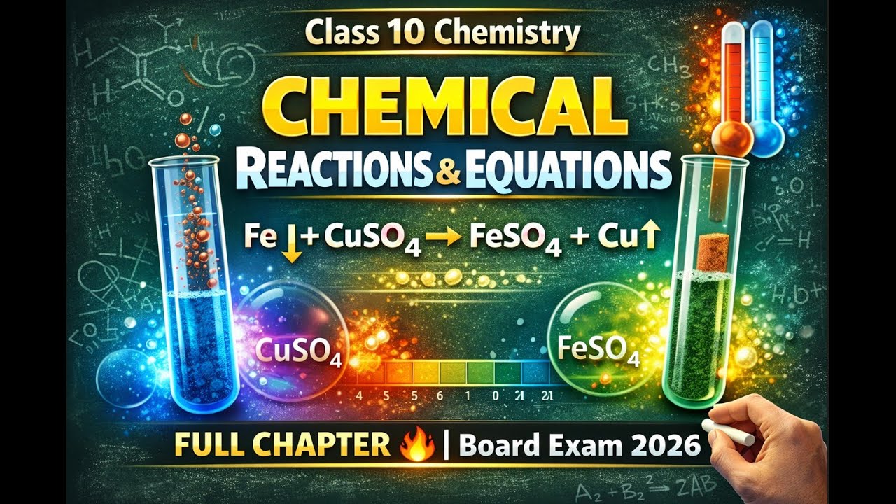 Class 10 Science Chapter 1 | Chemical Reactions and Equations | Full Chapter in 18 Min | CBSE & JAC