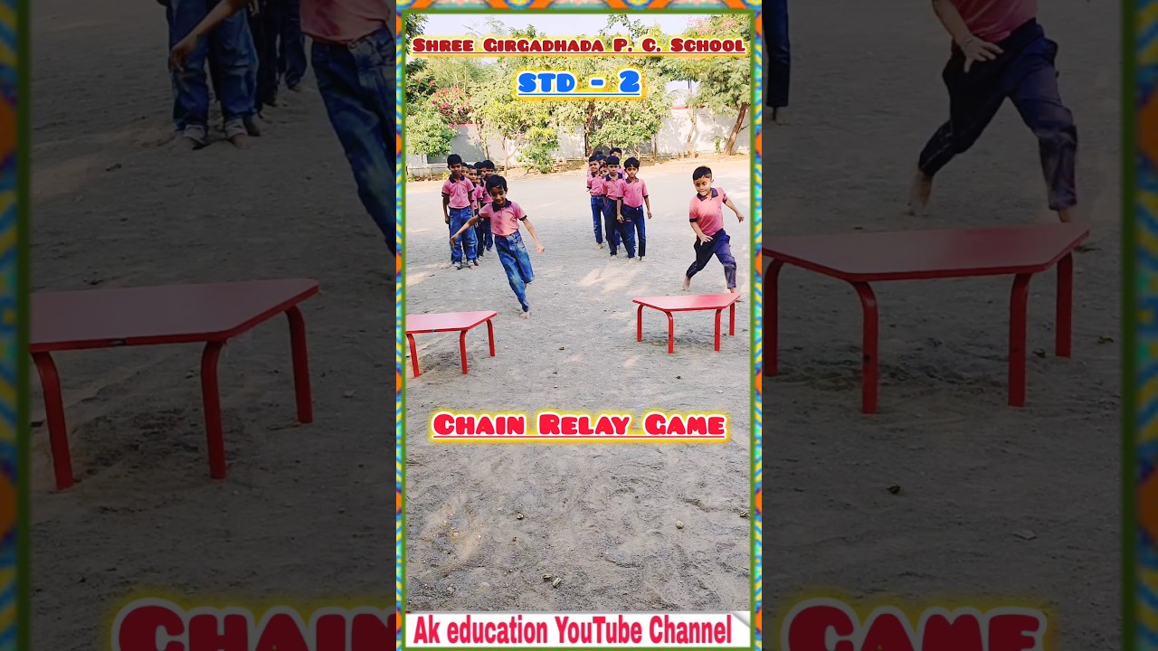 Chain Relay Game / Chain Race / Teamwork and Fun / Outdoor game/ Fun Game / School Game 