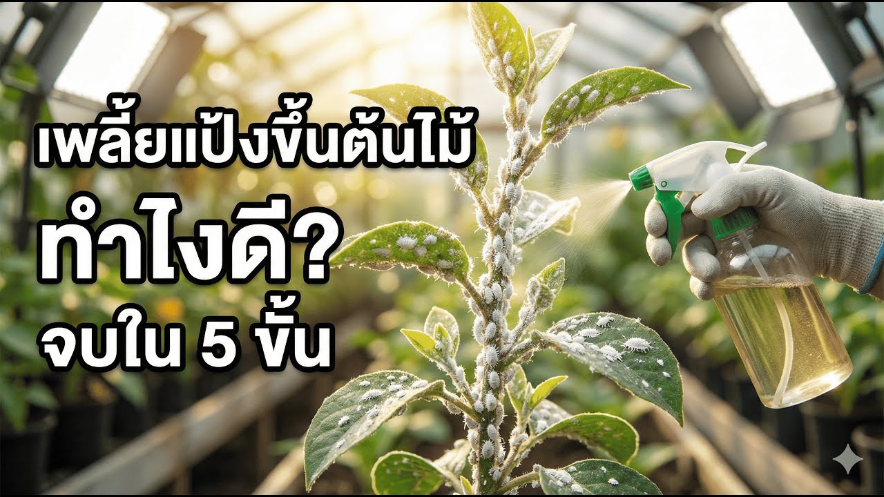 เพลี้ยแป้งขึ้นต้นไม้ ทำไงดี? จบใน 5 ขั้น