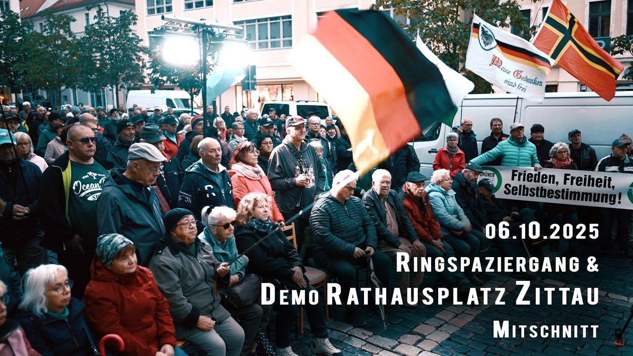 Spaziergang und Montagsdemo 06.10.2025 in Zittau