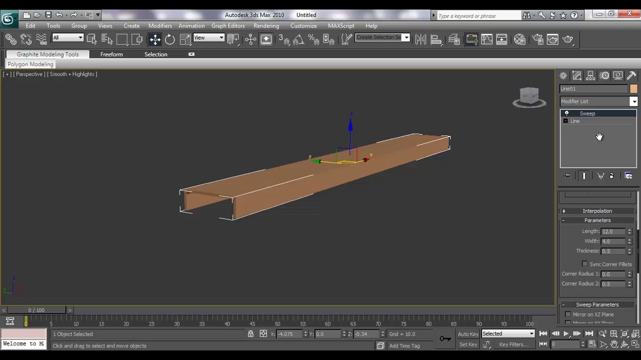 3ds max Modeling Tutorial: How to use sweep modify