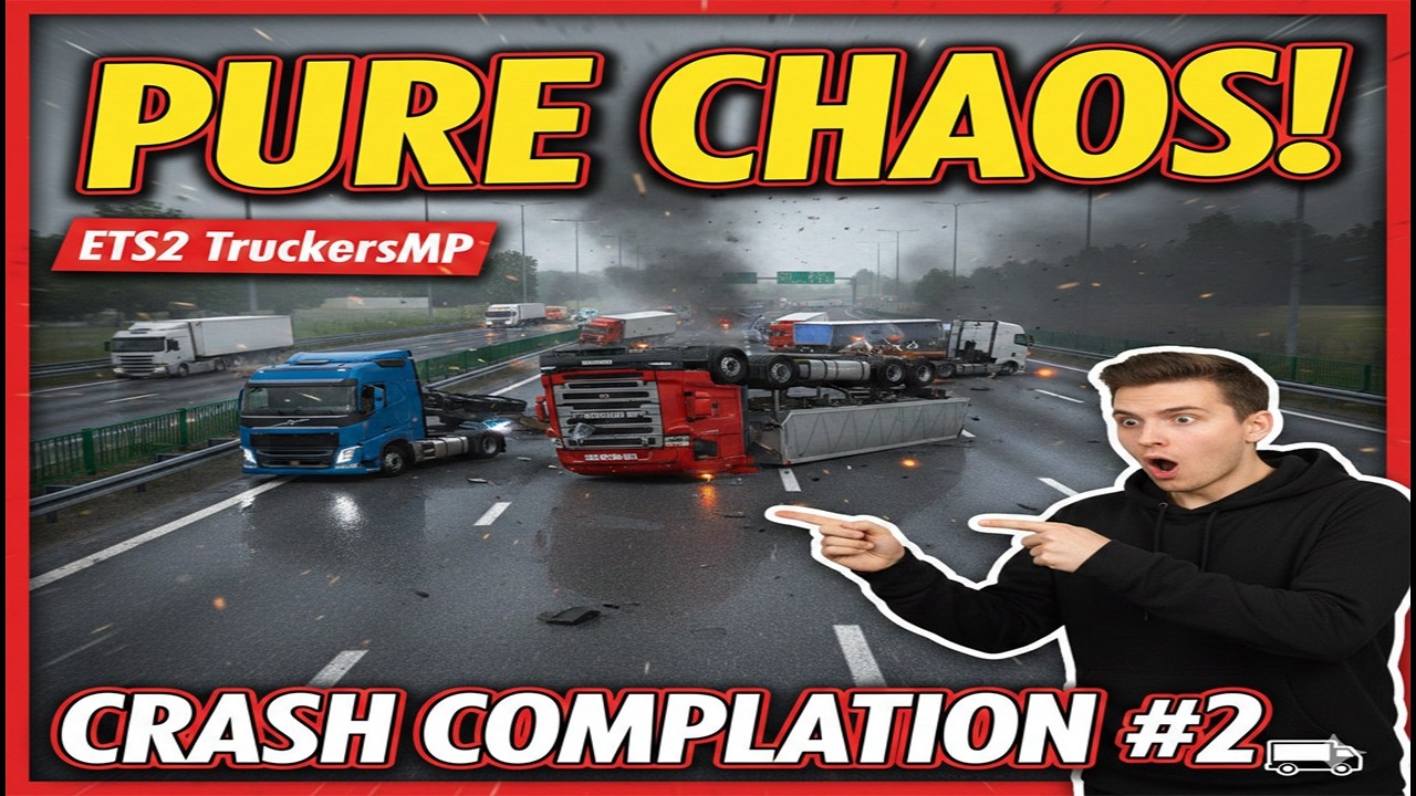 ETS2 TruckersMP: Crash & Close Calls Compilation #2 | Idiots on Road