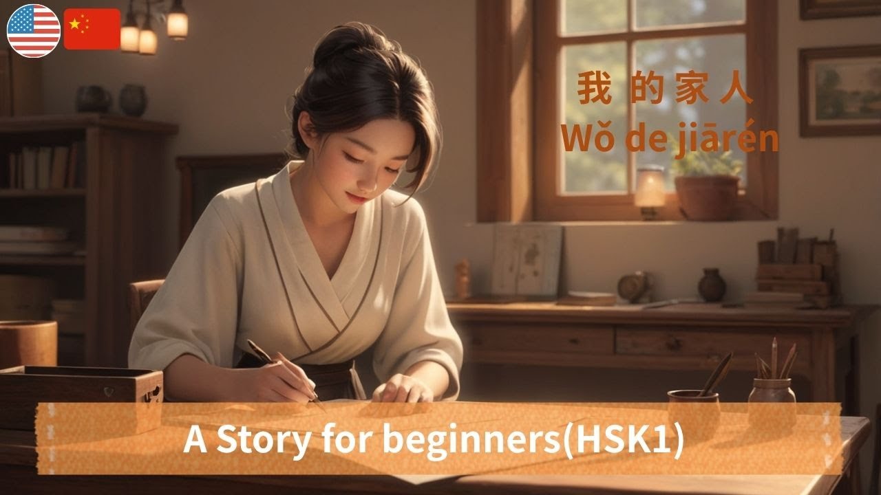 Learn simple Chinese through story for Beginners HSK1 with pinyin & eng sub