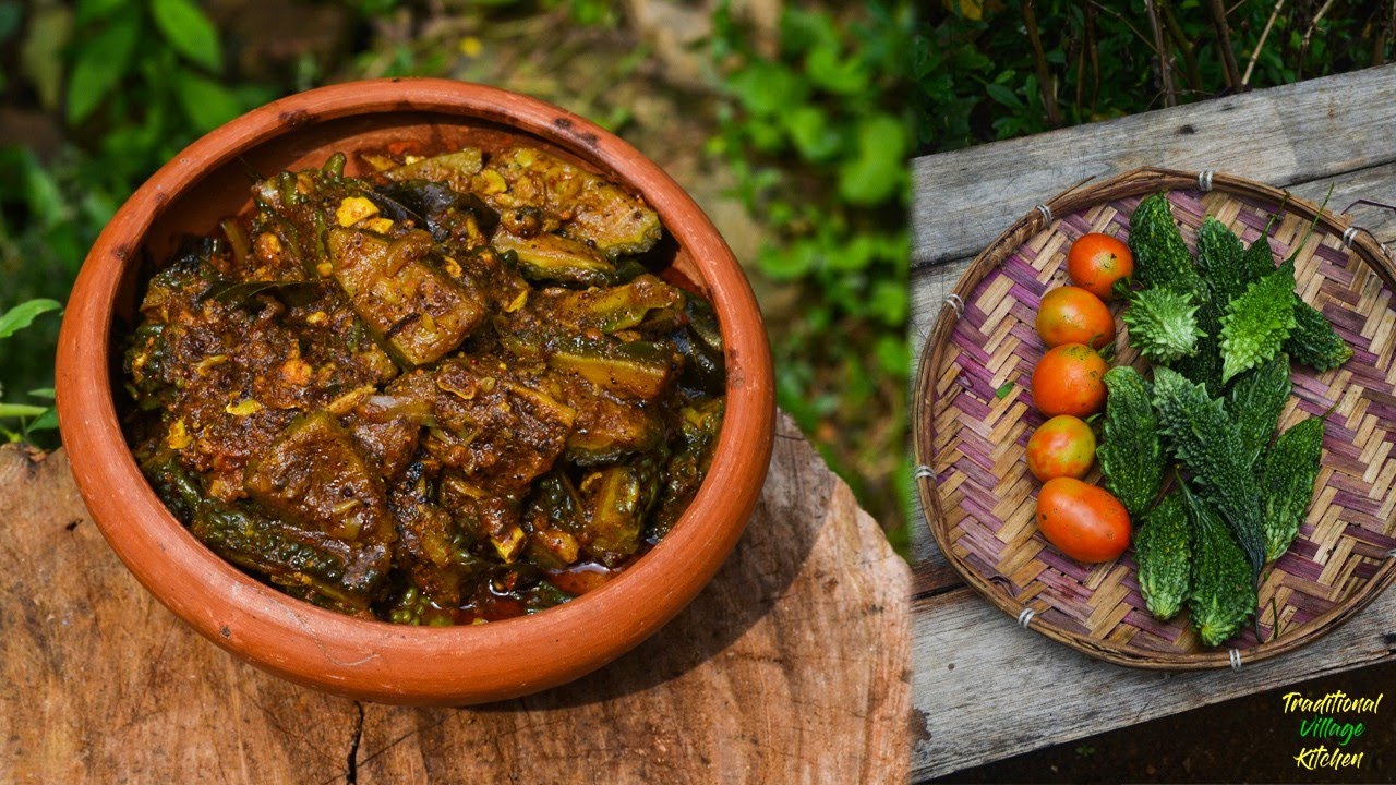 Healthy Village Foods | ගමේ රසට කරවිල කරිය | Bitter Gourd Masala Curry |  Better Gourd Recipe