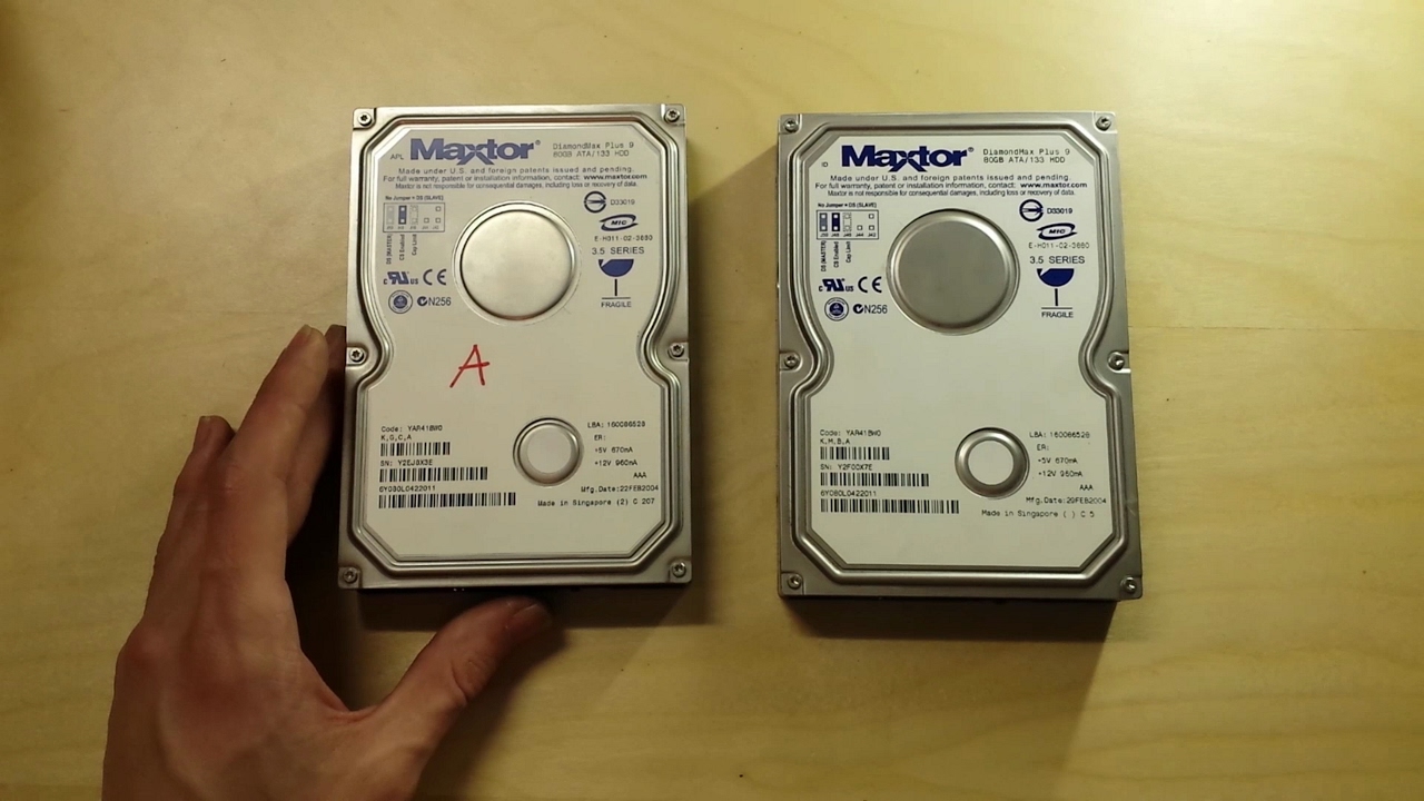 Dead Hard Drive Repair & Data Recovery Attempt - Dying PSU Burnt Out PCB Swap (Maxtor 80GB IDE)