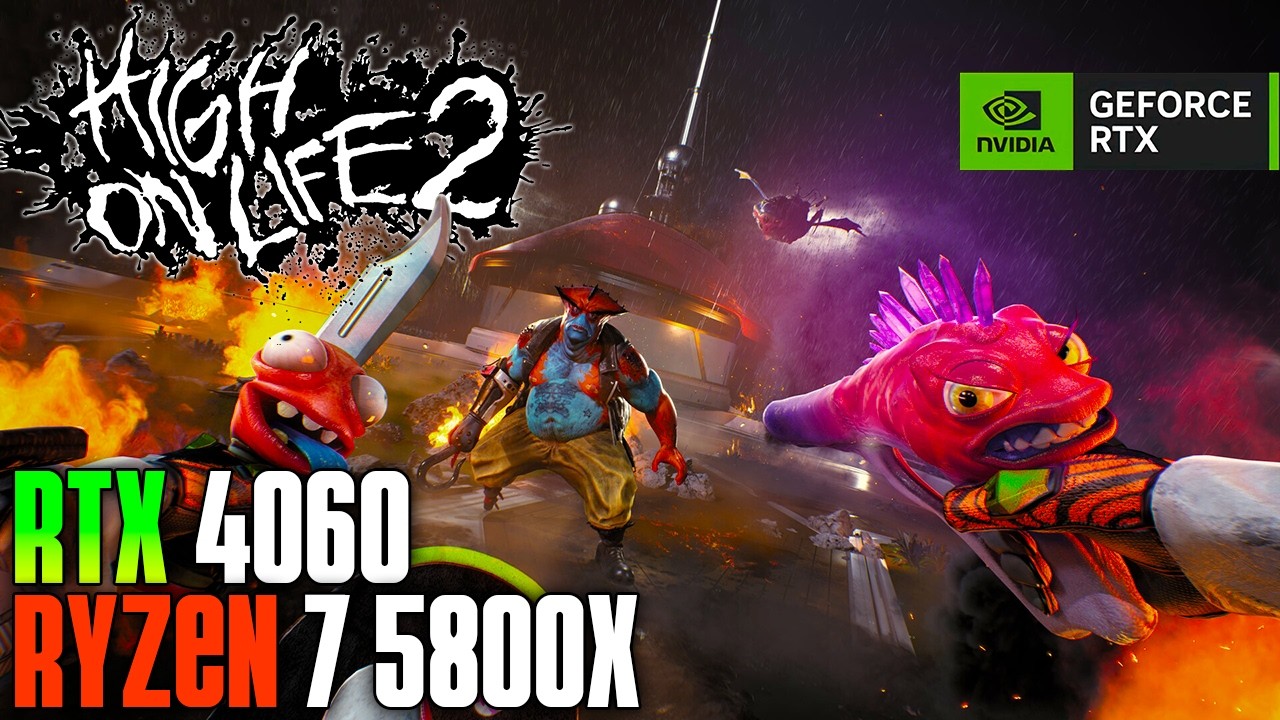 High On Life 2 Performance Test | RTX 4060 + RYZEN 7 5800X | 1080p + DLSS