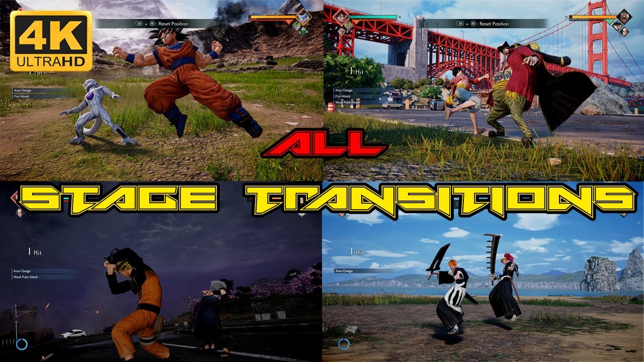 JUMP FORCE [4K] : All STAGE TRANSITIONS and DESTRUCTIONS | 4K 60 FPS Maxed