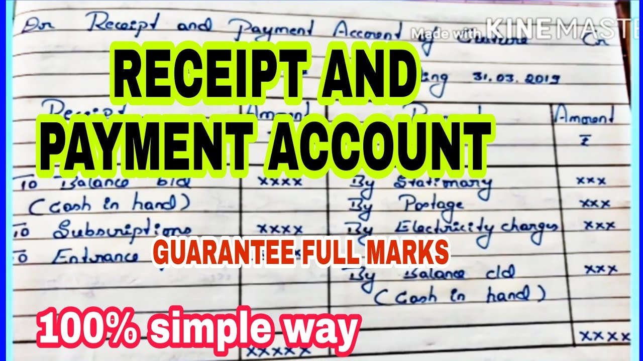 Accountancy. #pallavipallavi. Receipt and payment account.. Easy way of teaching .. score well