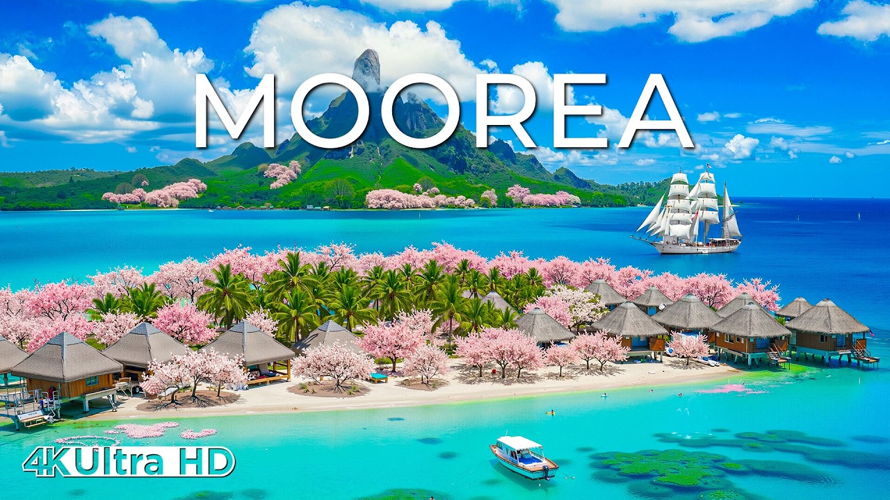 🌸🇵🇫 Moorea in 4K | Timeless Beauty – Turquoise Lagoons, Volcanic Peaks & Tropical Serenity